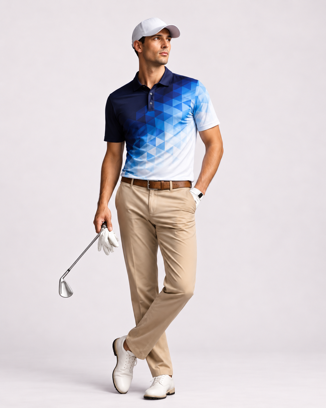 Polo de golf Squares, segunda vista